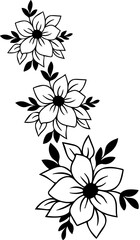 black and white floral background vector