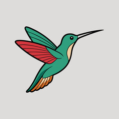 Obraz premium hummingbird and flower