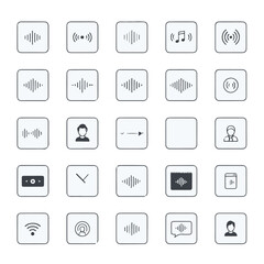 Minimal Audio and Sound Icon Set – Flat Vector Design Collection