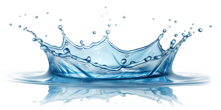 Crystal-Clear Water Splash in Crown Shape on Transparent Background
Photorealistic Blue Water Splash Isolated on Black - High-Resolution Fluid Dynamics