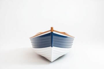 an isolated boat with a copy space