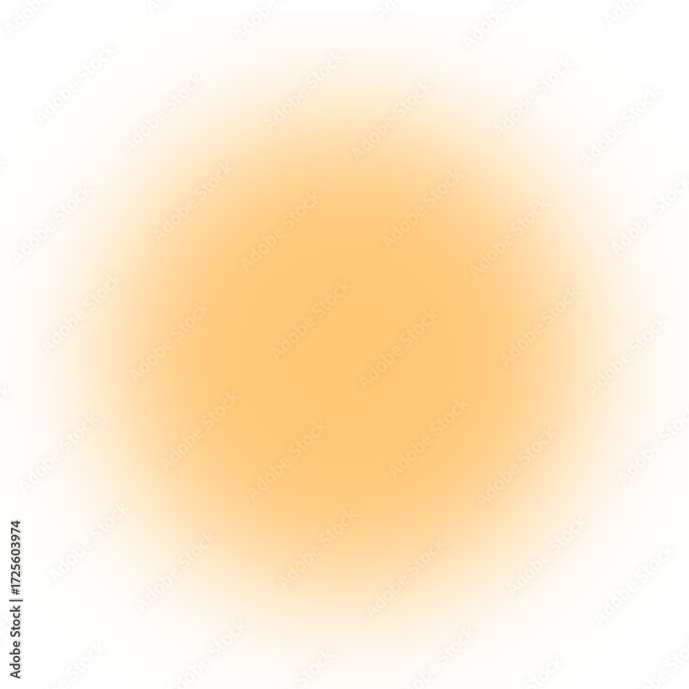Wall mural orange gradient blur circle with soft glow and light beam effect isolated on transparent background 