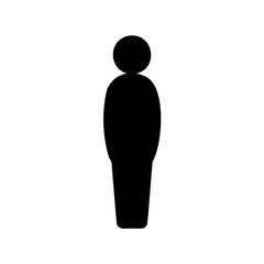 Simple black person icon, a representative visual for human presence and accessibility