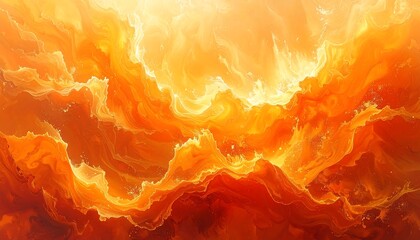 Abstract fiery landscape