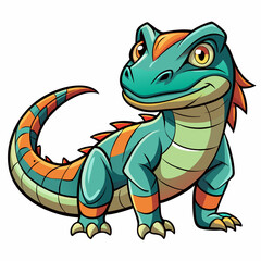 Obraz premium cartoon, turtle, animal, illustration, character, crocodile, vector, reptile, tortoise, cute, happy, alligator, comic, funny, fun, art, snake, green, smile, dinosaur, jungle, mascot, drawing, icon, hu
