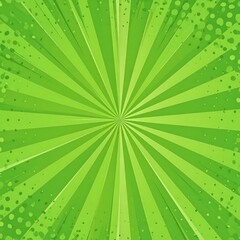 Bright green comic book style radial background