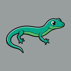 Obraz premium chameleon cartoon illustration