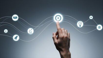 Business strategy planning dashboard touch screen interface