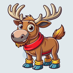 Fototapeta premium reindeer with a christmas tree
