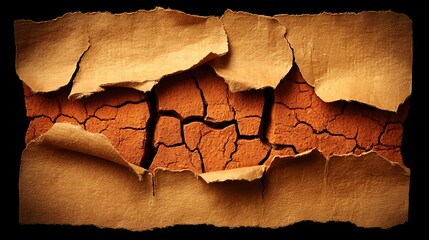 Cracked Dry Earth Texture with Parched Cracks and Brown Tones in Natural Environment