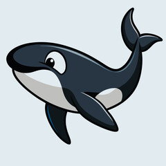 Fototapeta premium vector illustration of cartoon dolphin