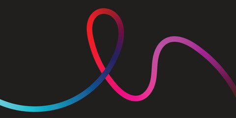 Vibrant Abstract Lines Intertwining on a Black Background. A dynamic image featuring interwoven, colorful lines in various shades of the rainbow against a solid black backdrop.