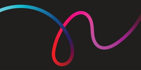 Vibrant Abstract Lines Intertwining on a Black Background. A dynamic image featuring interwoven, colorful lines in various shades of the rainbow against a solid black backdrop.