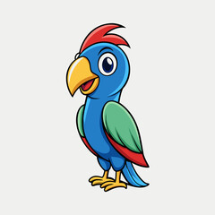 Fototapeta premium parrot on white background