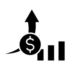 Market Gain Glyph Icon