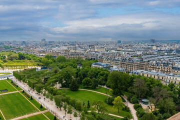 Panoramic View of the City of Paris, France