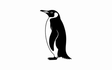 penguin silhouette vector