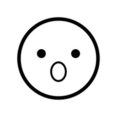 Fototapeta premium Surprised Face Icon – Line Style Emoji