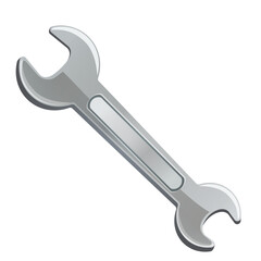 Shiny Metal Wrench Icon for Repair and Maintenance Tasks, Essential Hand Tool for Various Projects
