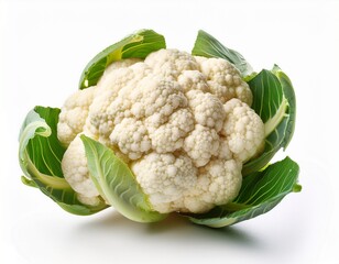 fresh cauliflower isolated on white background