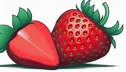 strawberry on a white background