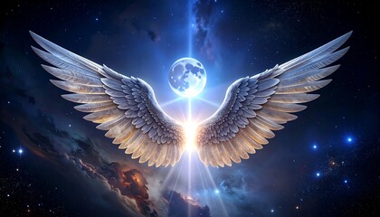 Celestial wings in space