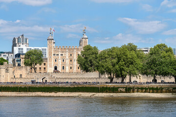 View of the Tower of London, Viewpoint from the River Thames, London