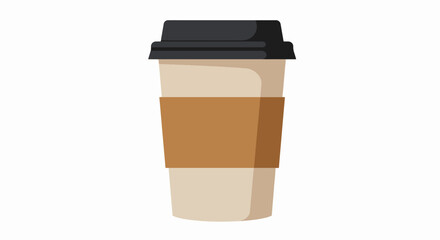 Takeout Coffee Cup: Simple, Clean Design