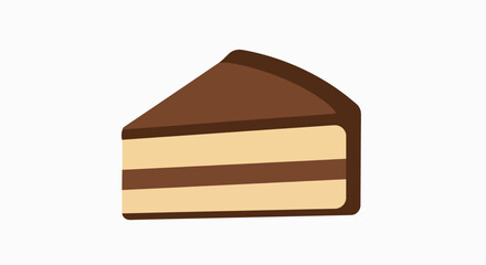 Delicious Chocolate Layer Cake Slice Icon