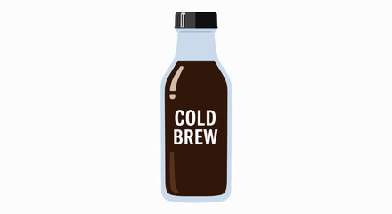 Refreshing Cold Brew Coffee Bottle Graphic