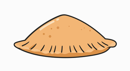 Golden-Brown Empanada: A Delicious Hand-Drawn Treat