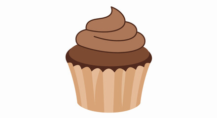Chocolate Indulgence: A Delicious Cupcake Illustration