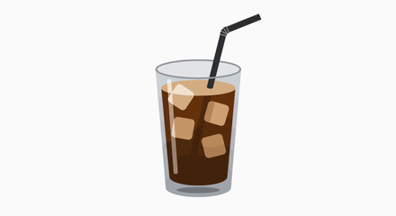 Iced Coffee Refreshment: Crisp Glass, Cool Cubes