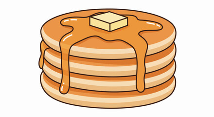 Buttery Bliss: A Stack of Golden Pancakes