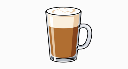 Creamy Coffee Delight: Latte Art in a Glass