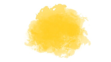 Yellow Watercolor Paint Splash – Abstract Artistic Brush Stroke Texture Background
