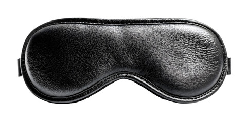 Black leather eye mask for sleep or cosplay