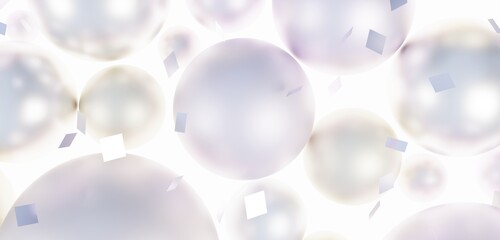 Abstract background, festive decorative balls, used for festival decoration, 3D illustration