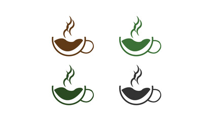 Vector Illustration of tea logo design. modern And minimalist style, perfect for cafes, branding, and packaging.