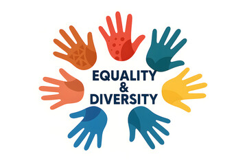 Fototapeta premium Diversity Hands Equality Symbol Illustration