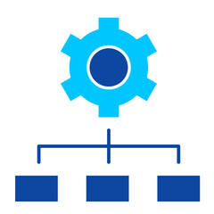 Obraz premium Hierarchy Blue Icon