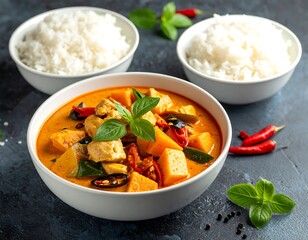 Aromatic curry with rice