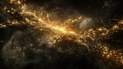 Glimmering cosmic river amidst starry abyss