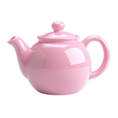 Charming Pink Teapot with Glossy Finish for Tea Lovers and Decor