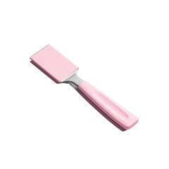 Pink Kitchen Spatula with Flat Edge for Baking and Cooking Tasks