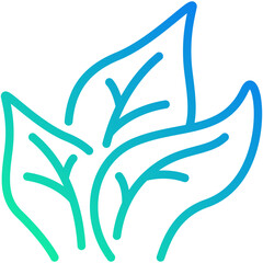 leaf gradient line icon