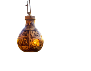 Decorative Bottle Gourd Lantern with Carved Patterns