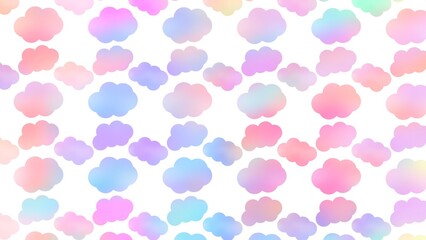 seamless pattern with pastel clouds
