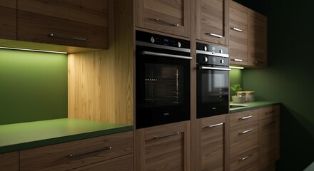 Modern kitchen design with under cabinet lighting