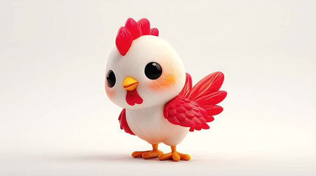 Cute Cartoon Chicken Character